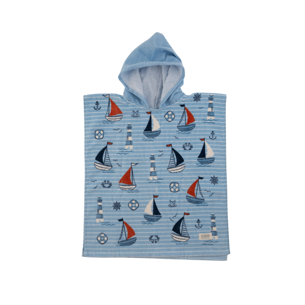 Baby Hooded Towel 1-2y - SAILING